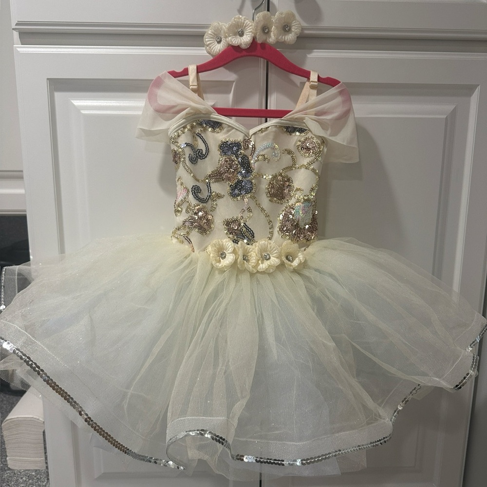 Elegant Cream dance recital Costume